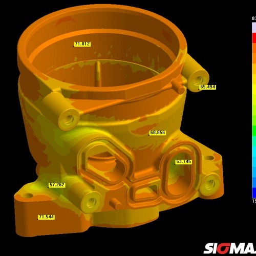 Figure 1: Curing degree after 70 seconds (c) SIGMA Engineering GmbH